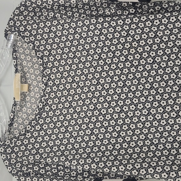 Daisy Polka Dot Dress Short Sleeve Sheath Style Black White Elevated Athleisure - Picture 2 of 10